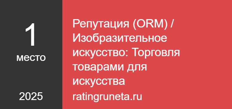Репутация (ORM) / Изобразительное искусство: Торговля товарами для искусства